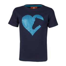 Red Horse T-shirt Toppie | Blauw/turquoise | Maat 128