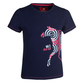 Red Horse T-shirt with Print | Midnight Blue