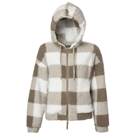 Mountain Horse Vest Chess Fleece | White/beige