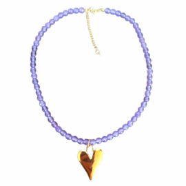 Ketting Italiaanse Glaskralen met bedel