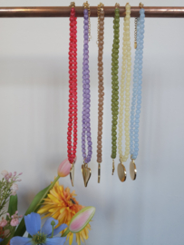 Ketting Italiaanse Glaskralen met bedel