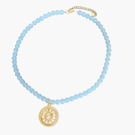 Ketting Italiaanse Glaskralen met bedel