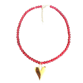 Ketting Italiaanse Glaskralen met bedel