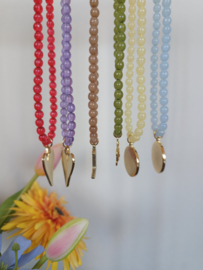 Ketting Italiaanse Glaskralen met bedel