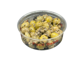 Groene olijven met pesto