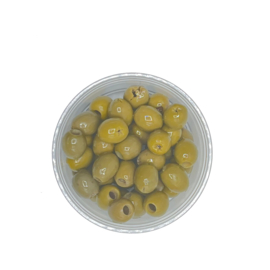 Groene olijven met ansjovis gevuld