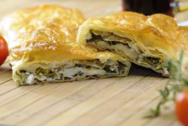 Börek met spinazie-feta vulling