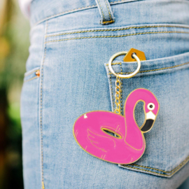 DOIY Sleutelhanger Flamingo Zwemband