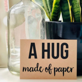 Beezonder Kaart Hug Made Of Paper