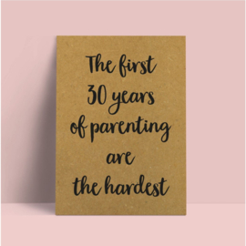 Beezonder Kaart The First 30 Years Of Parenting