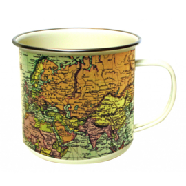 Gift Republic Mok Vintage World Map Emaille