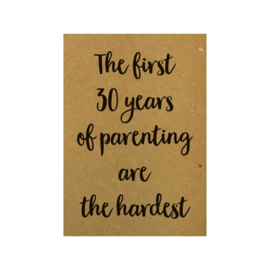 Kaart The First 30 Years Of Parenting