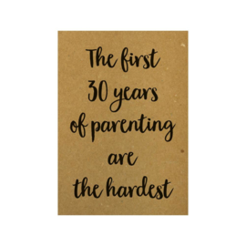 Beezonder Kaart The First 30 Years Of Parenting