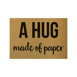Beezonder Kaart Hug Made Of Paper