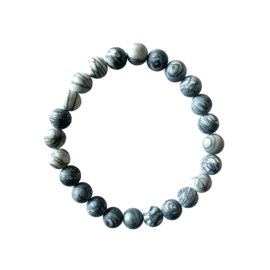 Armband Zebra Jasper Grey