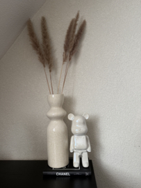 Aardewerk vaas beige
