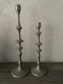 Kandelaar sculpture Taupe Set