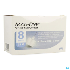 Accu-Fine 0,25mm(31G)x 8mm 100 Stuks