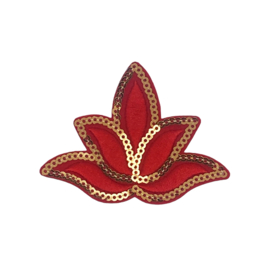 Pailletten Bloem - Rood