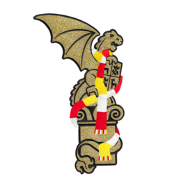 Grote gouden glitter draak