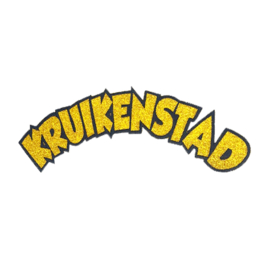 Kruikenstad boog glitter goud - Rug