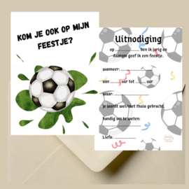 Uitnodigingskaart set - Voetbal