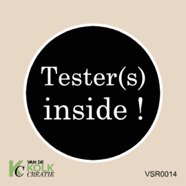 tester etiket | tester(s) inside!