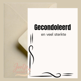 Kaart - gecondoleerd
