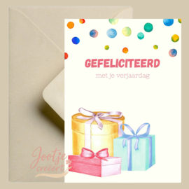 Kaart – Gefeliciteerd cadeau