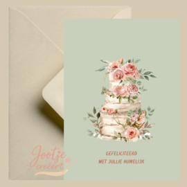 Kaart – Huwelijk taart
