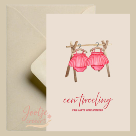 Kaart – Tweeling meisjes