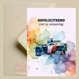 Kaart – Gefeliciteerd race auto