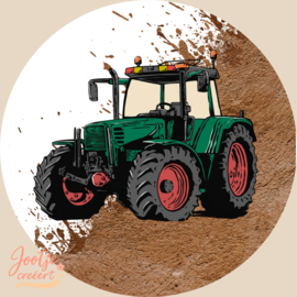 Sluitsticker – Tractor groen