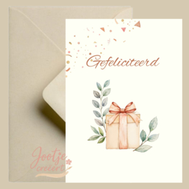 Kaart – Gefeliciteerd cadeau eucalyptus