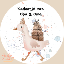 Sluitsticker – Kadootje van opa en oma