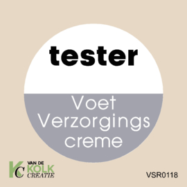 tester etiket | voet verzorgings creme