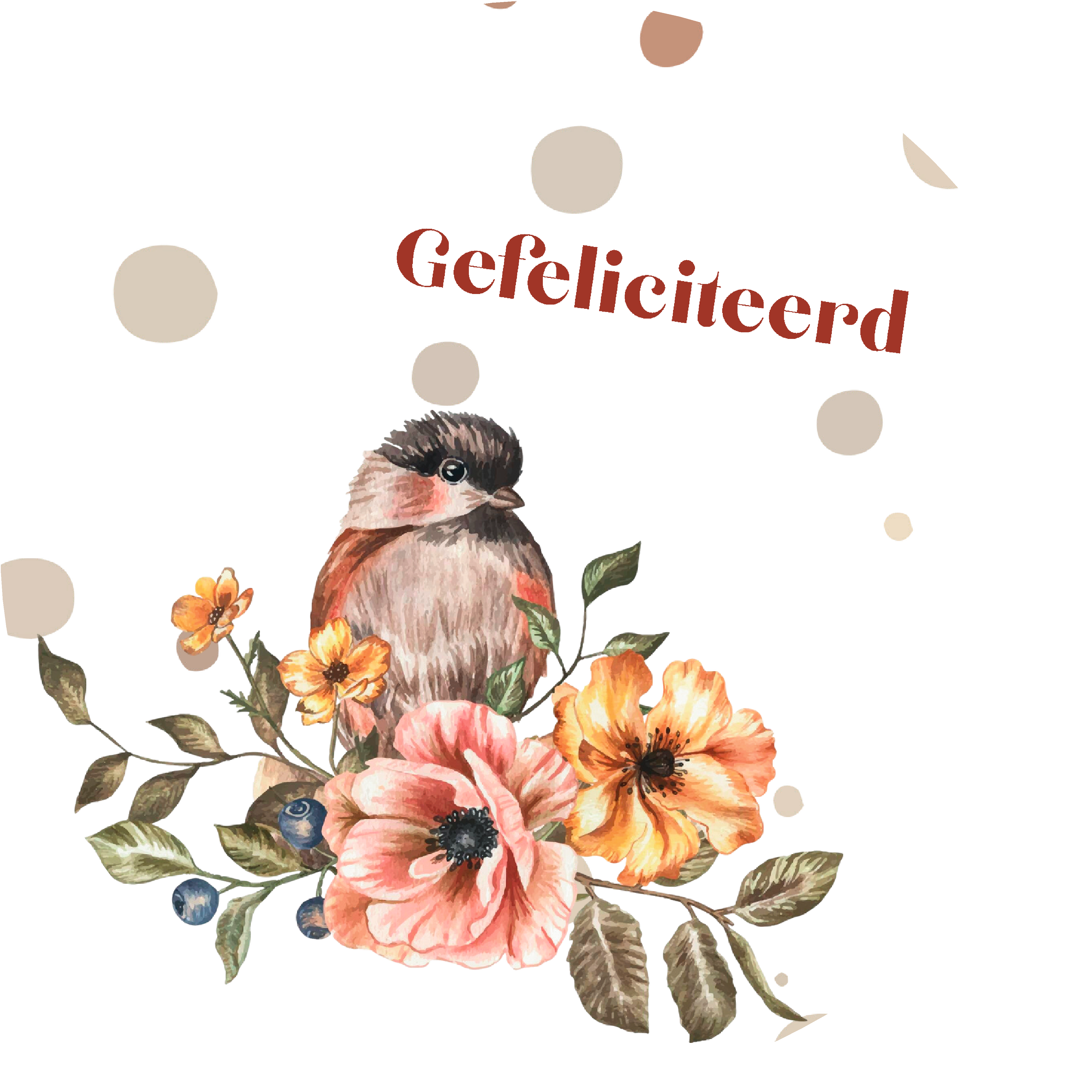 Sluitsticker – Vogel gefeliciteerd feest