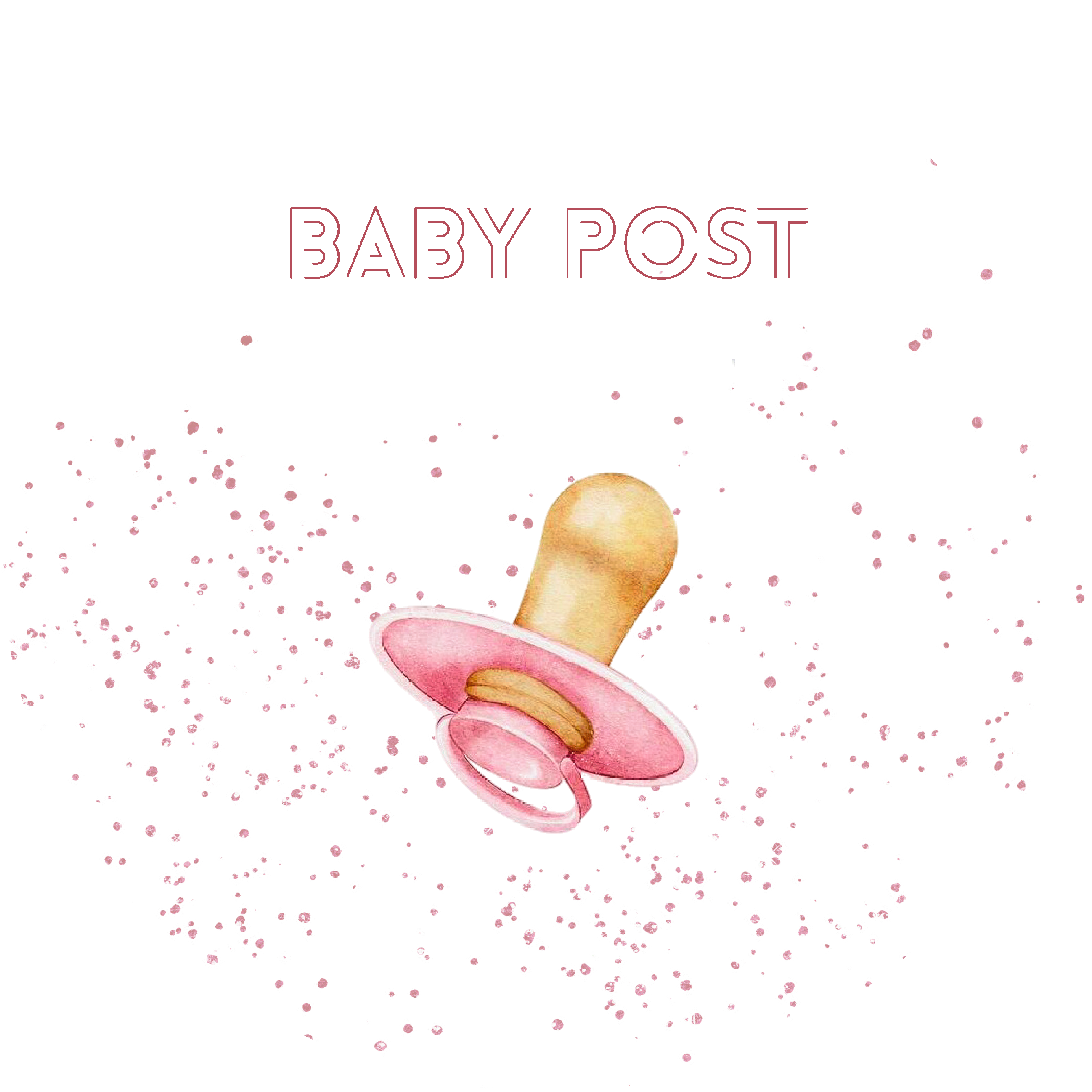 Sluitsticker – Baby post (roze)