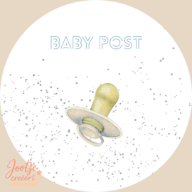 Sluitsticker – Baby post (blauw)