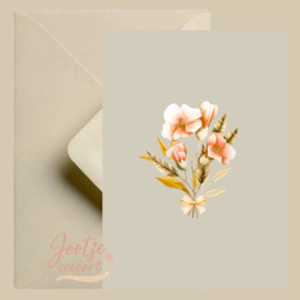 Kaart – Bloemen zalm