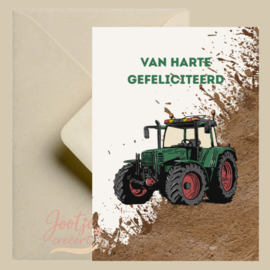 Kaart – Gefeliciteerd groene tractor