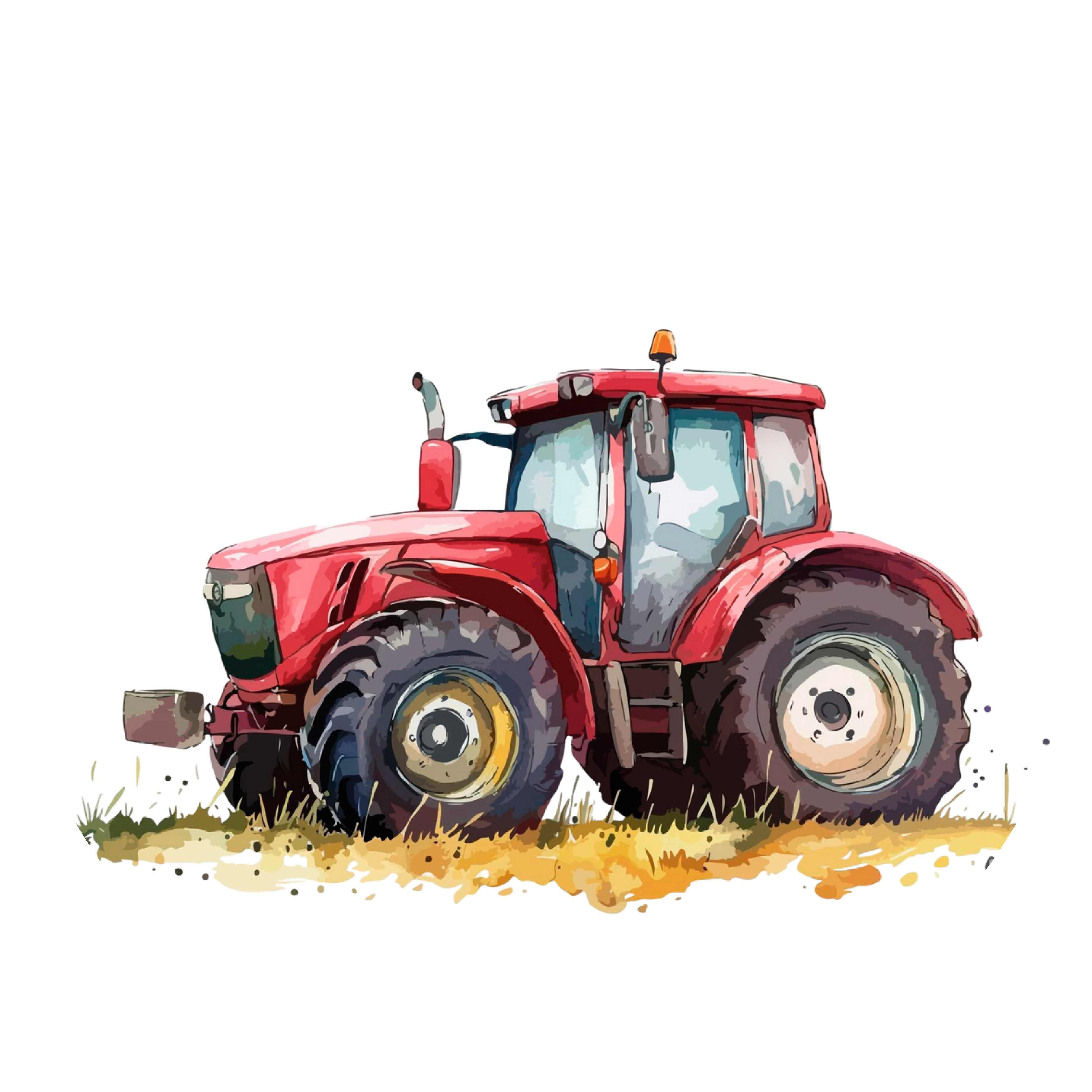 Sluitsticker – Tractor rood
