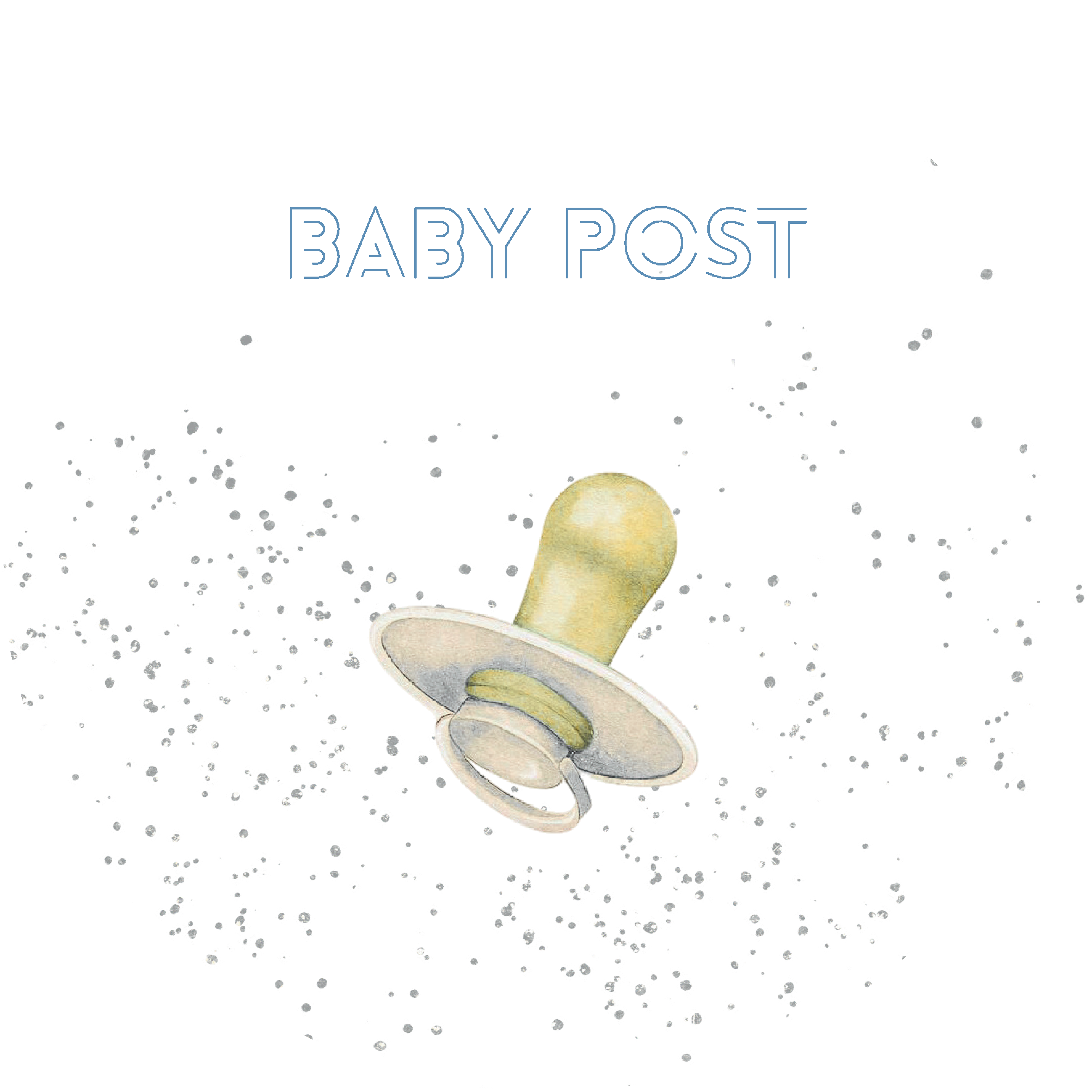 Sluitsticker – Baby post (blauw)