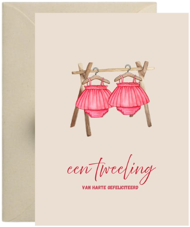 Kaart – Tweeling meisjes