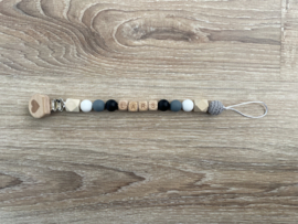 Speenkoord en/of wagenspanner Zwart/Grijs/Wit