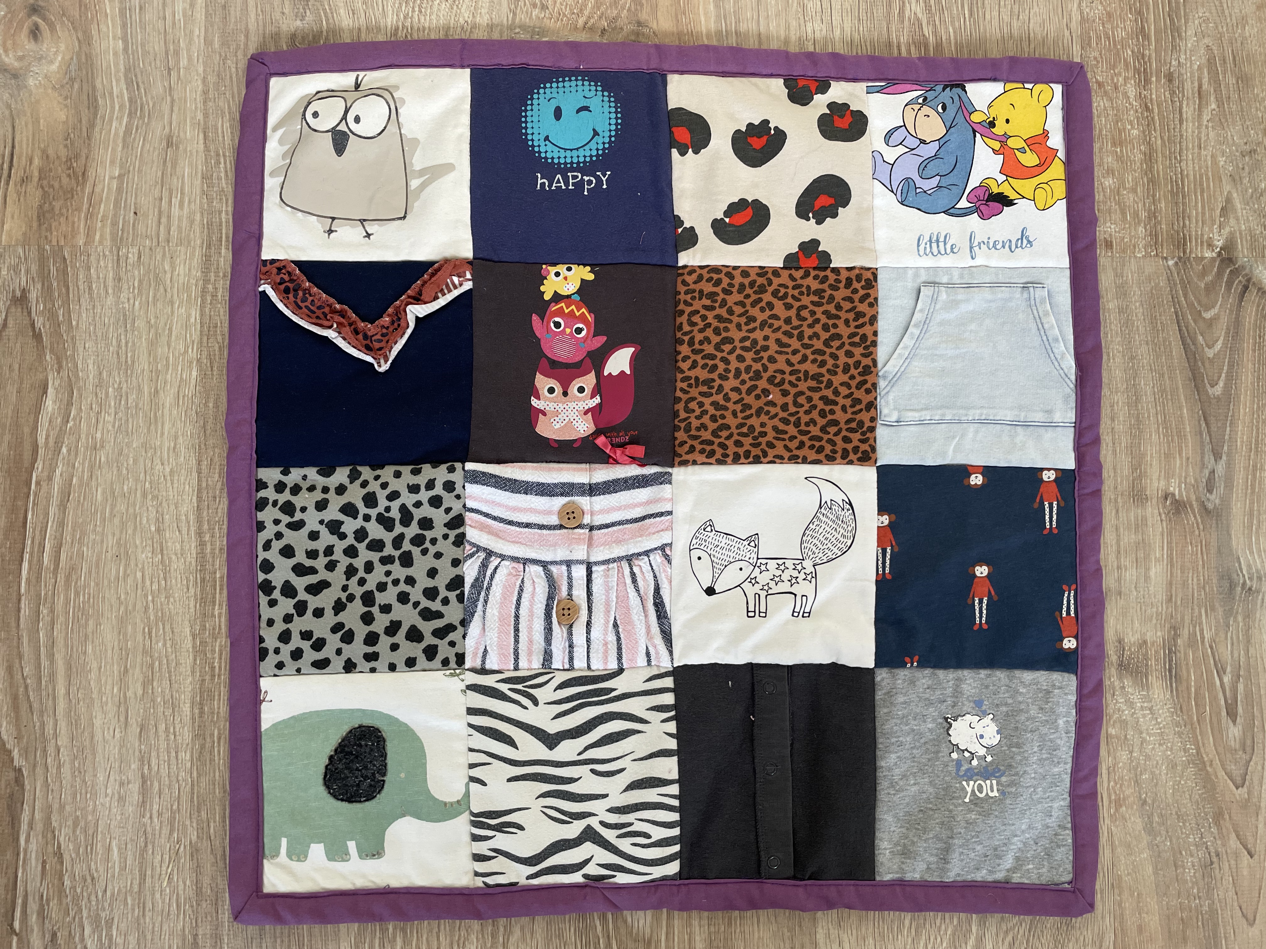 Sprei van babykleding