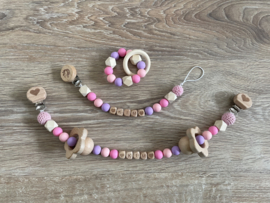 Speenkoord en/of wagenspanner roze/paars