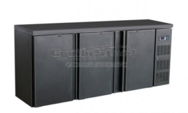 Barkoelkast | Barkoeling met 3 deuren zwart 86cm Hoog