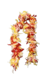 Boa rood, wit & geel 200 cm