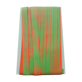 Lint band fijn 25mm Oranje Groen (25 meter)